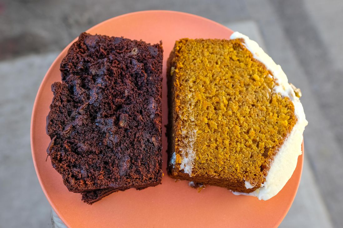 Midnight Banana Bread, Brown Butter Carrot Loaf ($5 each)